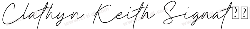 Clathyn Keith Signat字体转换
